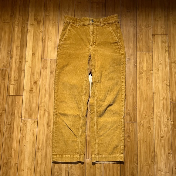 Everlane Corduroy Straight Leg Crop Pant Golden Brown Size 0 - Picture 4 of 15
